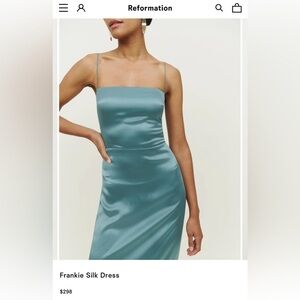 Reformation Frankie Silk Dress